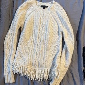 BR Italian yarn fringe sweater